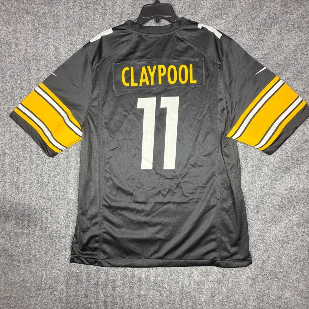 Nike Mens Pittsburgh Steelers Chase Claypool 11 NFL Jersey Black XL 506036-31872